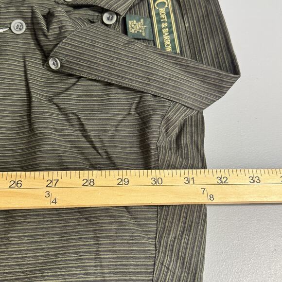 Croft & Barrow Shirt Mens Large Striped Button Down Pocket NWT Casual Dress Shir - Picture 9 of 11